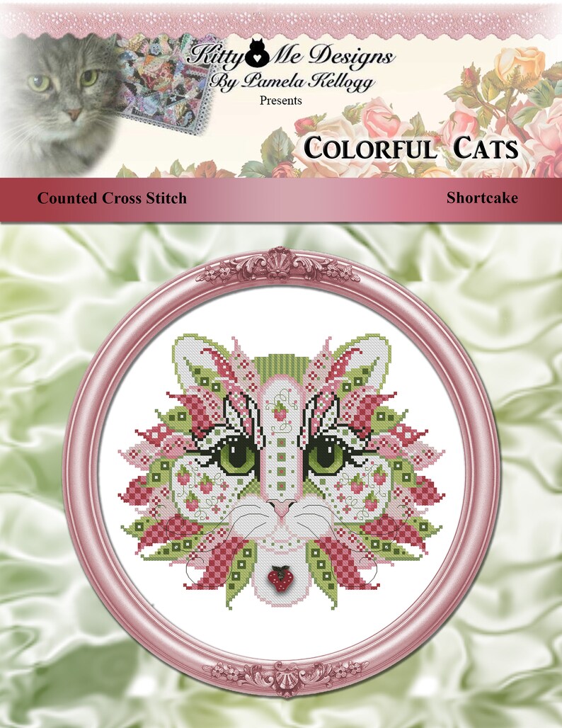 Colorful Cats Midnight Cross Stitch Pattern Instant Digital PDF Download by Pamela Kellogg image 8