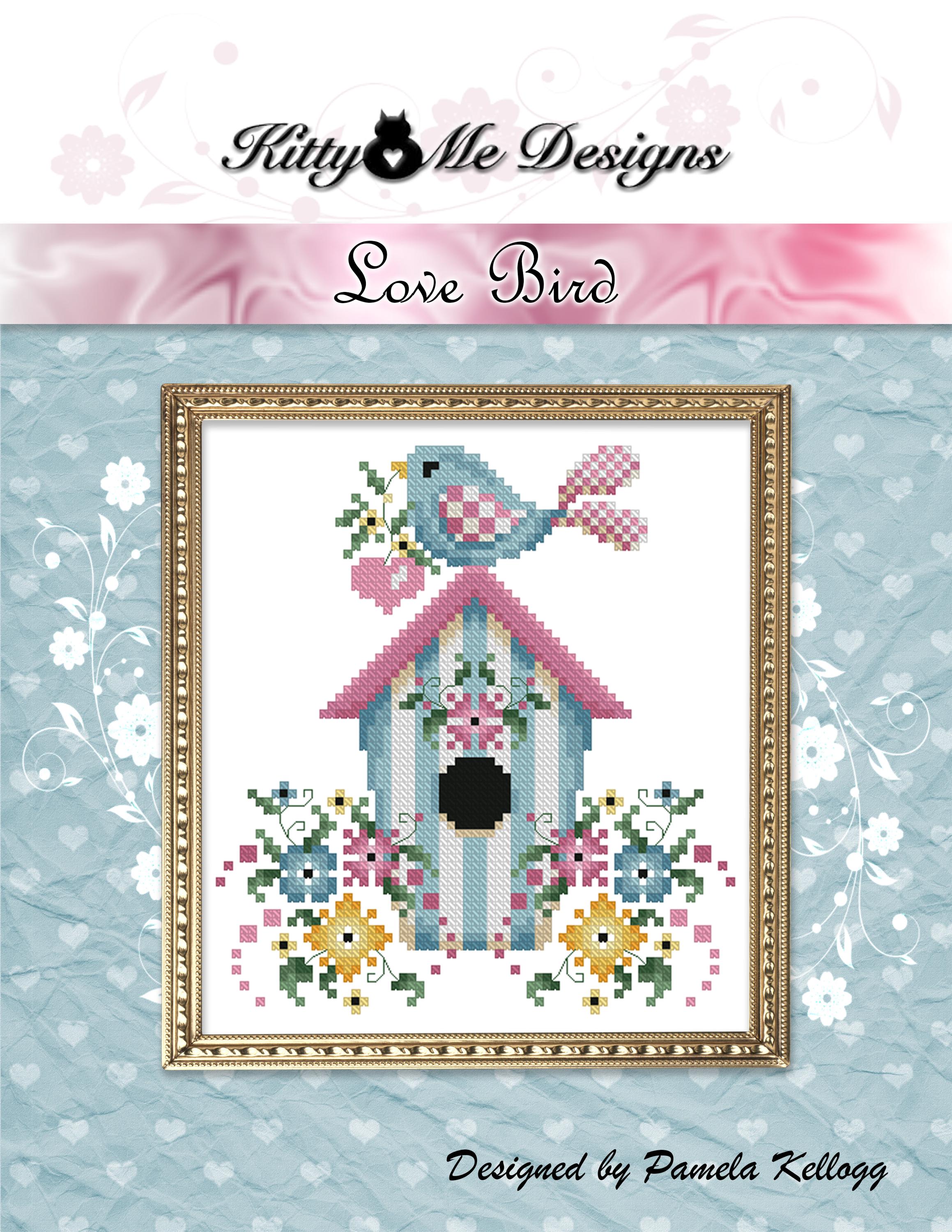 Bird on Birdhouse Counted Cross Stitch Printed Pattern Leaflet by