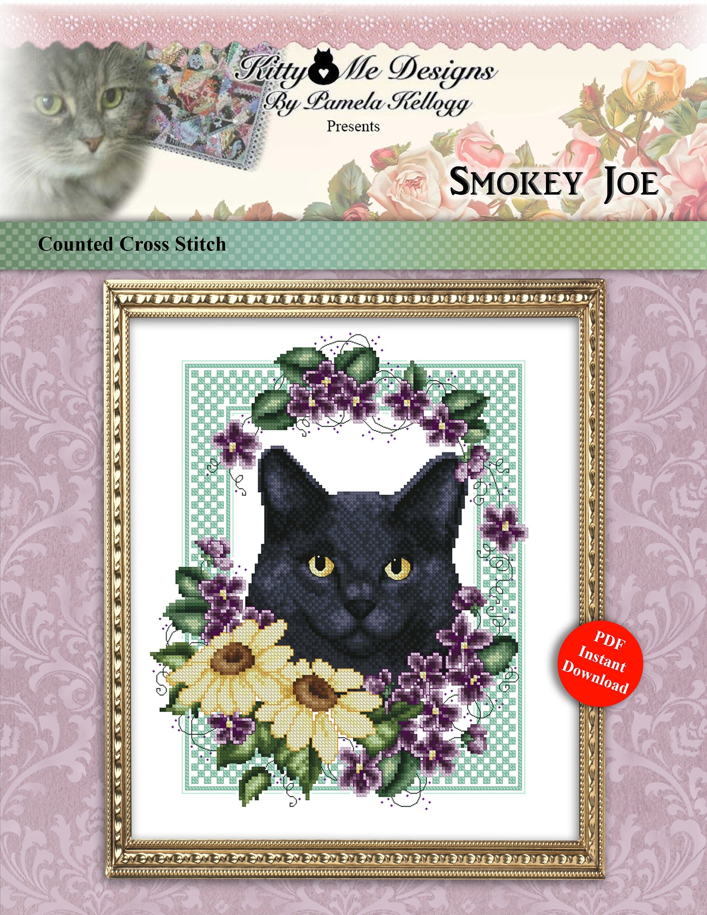 Cross Stitch Cat Smokey Joe Pattern Instant Digital Pdf Etsy Cross Stitch Cat Smokey Joe Pattern Instant Digital Pdf Etsy
