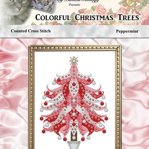Colorful Cats Jingle Christmas Mandala Cat Counted Cross Stitch Pattern Digital PDF Download by Pamela Kellogg image 9