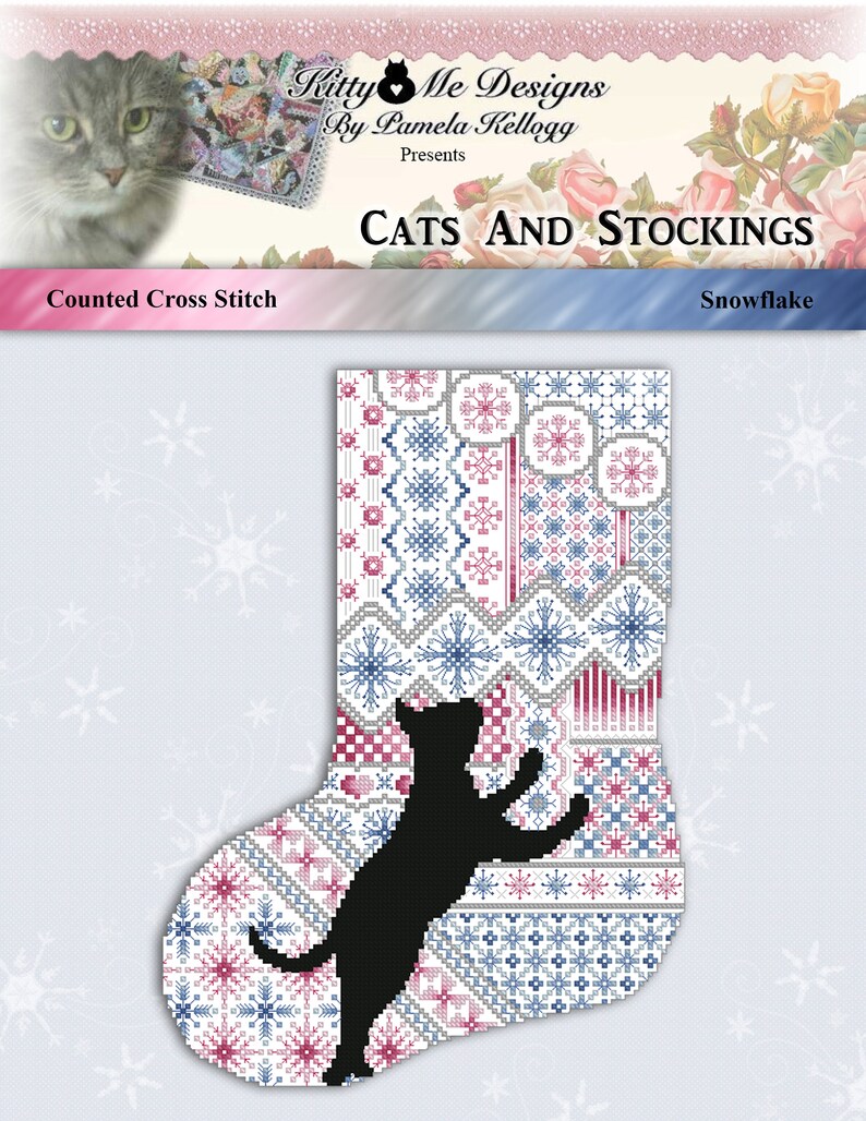 Rose And Grapes Victorian Christmas Stocking Cross Stitch Pattern PDF Download by Pamela Kellogg image 10