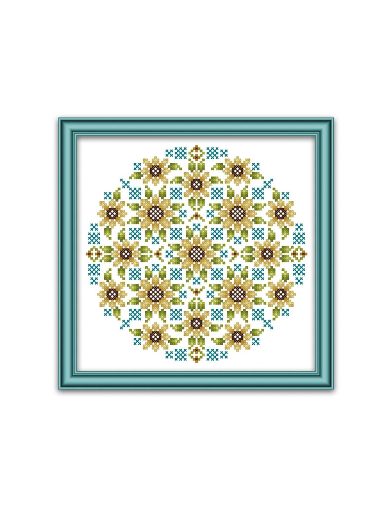 Cats And Mandalas August Cross Stitch Pattern Instant Digital PDF Download by Pamela Kellogg