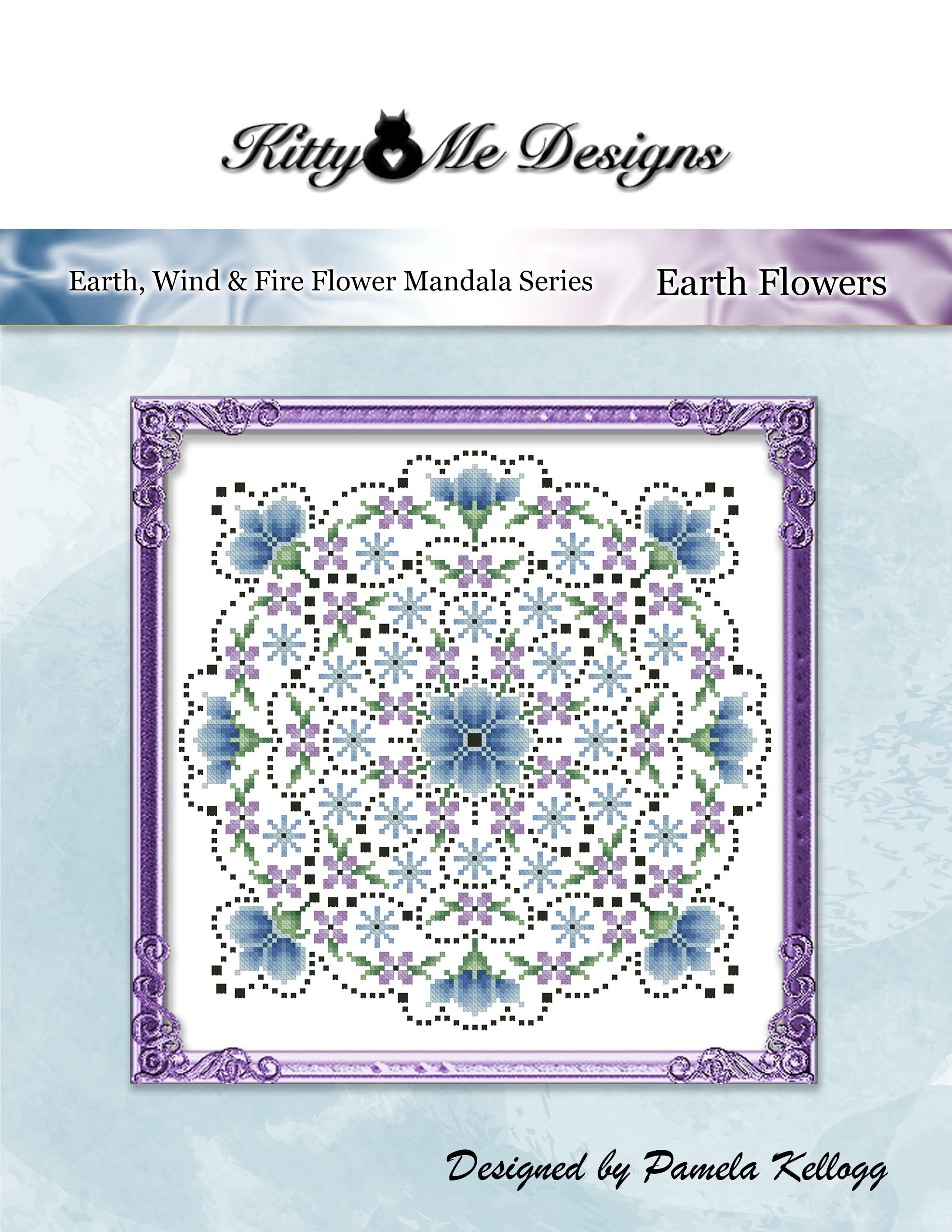 Cross Stitch Mandala Pattern Wind Flowers Digital PDF Download by