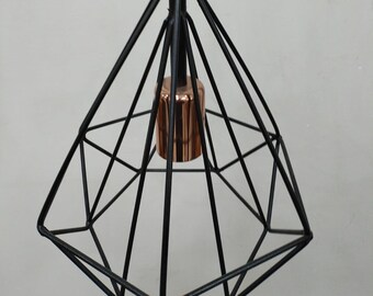 B Prism Lámpara colgante de 3 brazos Lámpara de araña de metal, iluminación moderna en negro Omega, iluminación de sala de estar única y elegante, decoración del hogar con lámpara de araña