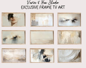 Samsung frame TV Art Bundle, Frame TV Art Painting, Frame TV Art Bundle, Modern Neutral Abstract Samsung frame Tv Art, Instant Download