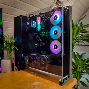 pc wall mount, pc case, ATX, pc case wall mount, 360 mm radiator, open case, gaming, pc computer case, computer case, computer housing