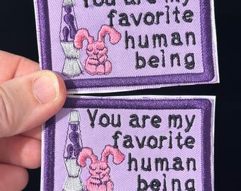 Wet Leg You Are My Favorite Human Being pokemon Band Moisturizer embroidered patch handmade