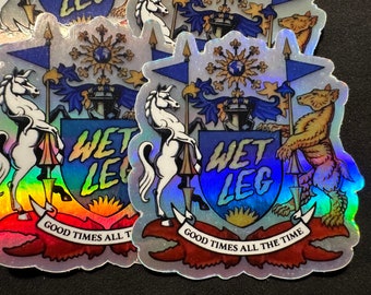 Wet Leg band holographic stickers! Rhian Teasdale Hester Chambers (profits to IOW charities!)