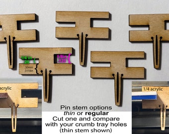 Glowforge Acrylic Riser T-pins Tpins SVG digital file you cut