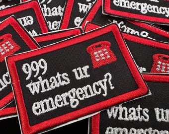 Wet Leg 999 Whats UR Emergency? Band Moisturizer embroidered patch handmade