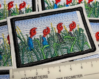 WET LEG band Lobster Claws In The Cornfield (Wet Dream) rectangle embroidered iron-on patch hand made