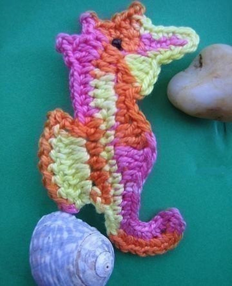 Aussie Beach Hair Accessories crochet patterns fish, seahorse, turtle image 3