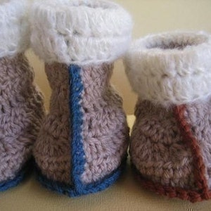 Aussie Snuggly Ugg Crochet Booties baby toddler size crochet patterns image 3