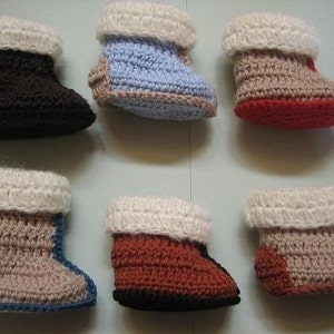 Aussie Snuggly Ugg Crochet Booties baby toddler size crochet patterns image 5