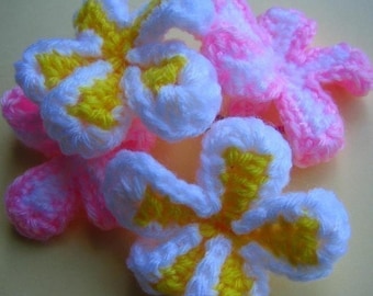 Frangipani Flowers crochet pattern