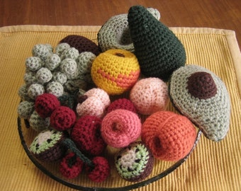 Cute Fruit Bowl (crochet patterns)