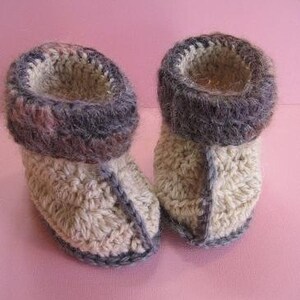 Aussie Snuggly Ugg Crochet Booties baby toddler size crochet patterns image 4