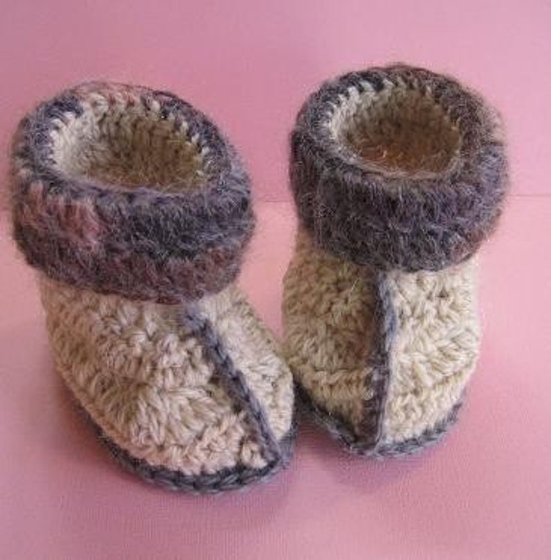 Aussie Snuggly Ugg Crochet Booties baby toddler size crochet patterns image 4