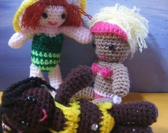 Surfie Chicks - at the beach (aussiegurumi crochet pattern)