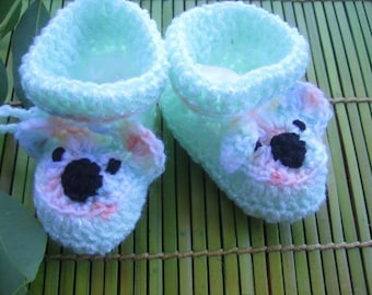 Koala Booties for little Tootsies (cutesy crochet pattern)