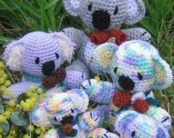 Koala Kapers - koala family crochet pattern