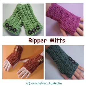 Ripper Mitts crochet patterns image 1