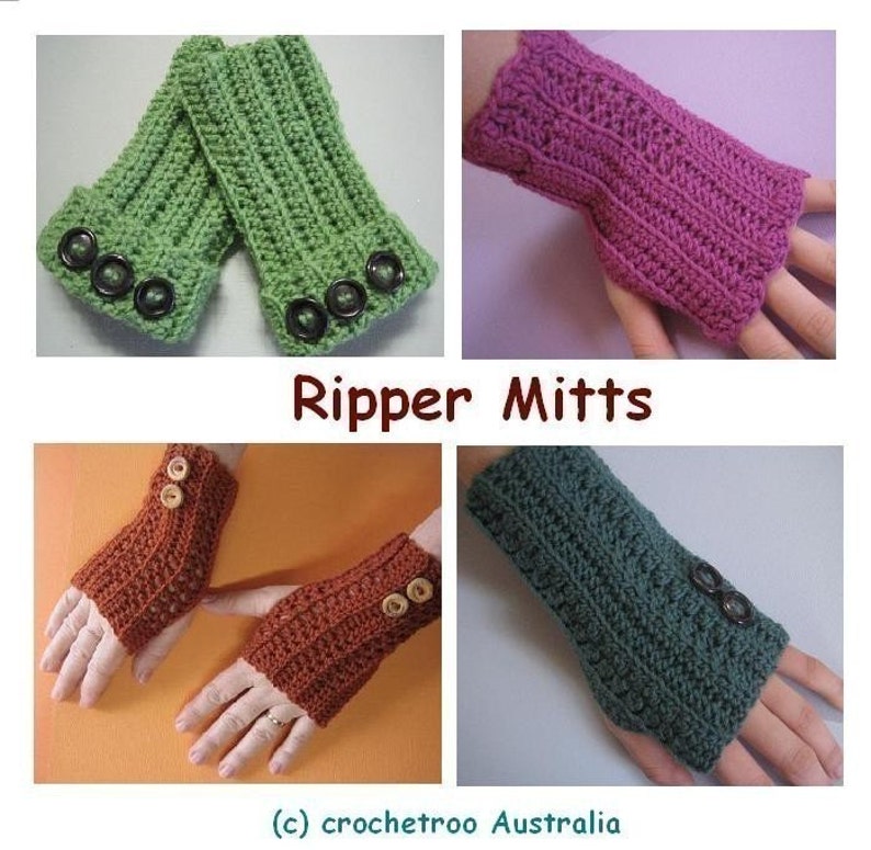 Ripper Mitts crochet patterns image 1