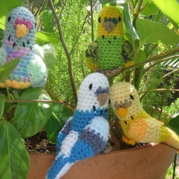 Budgerigars (budgie crochet pattern) Australian Native Birds