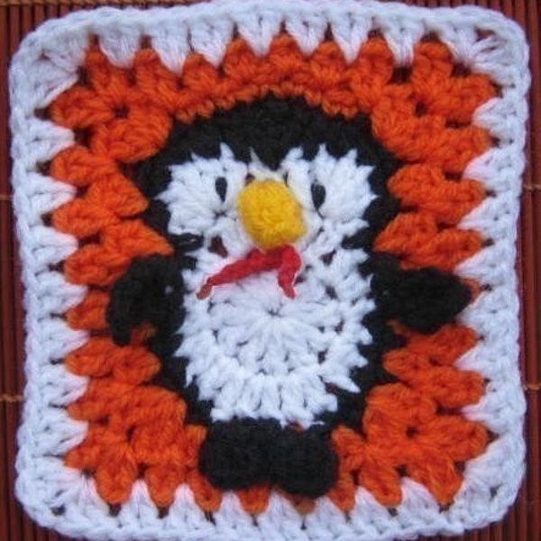 Fairy Penguin Square- motif au crochet rugalugs