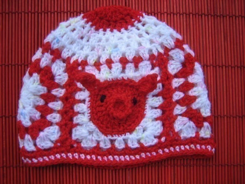 Year of the pig square, motif and baby gifts crochet pattern image 5