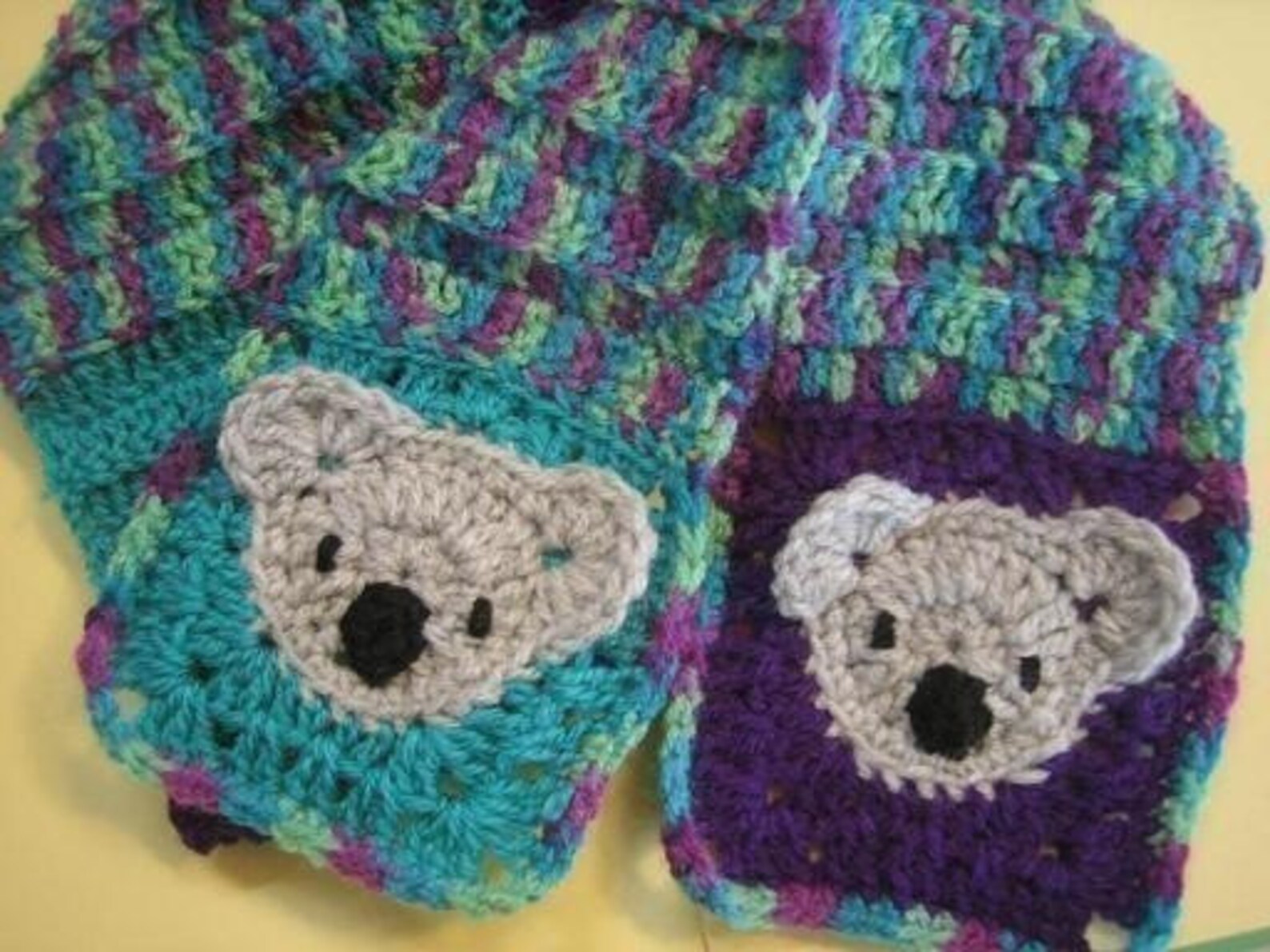 Koala Party Beanie and Scarf crochet Pattern Etsy
