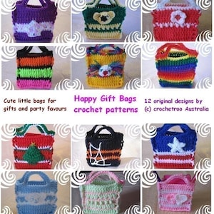 Happy Gift Bags (crochet patterns)