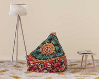 Housse de pouf à motif géométrique ZEN