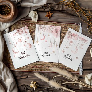 Islamische Eid Mubarak Karten: Gestaltet mit spiritueller Bedeutung, wunderbare Zeichen der Zuneigung für geliebte Menschen. Größen 4x6, 5x7, A6!