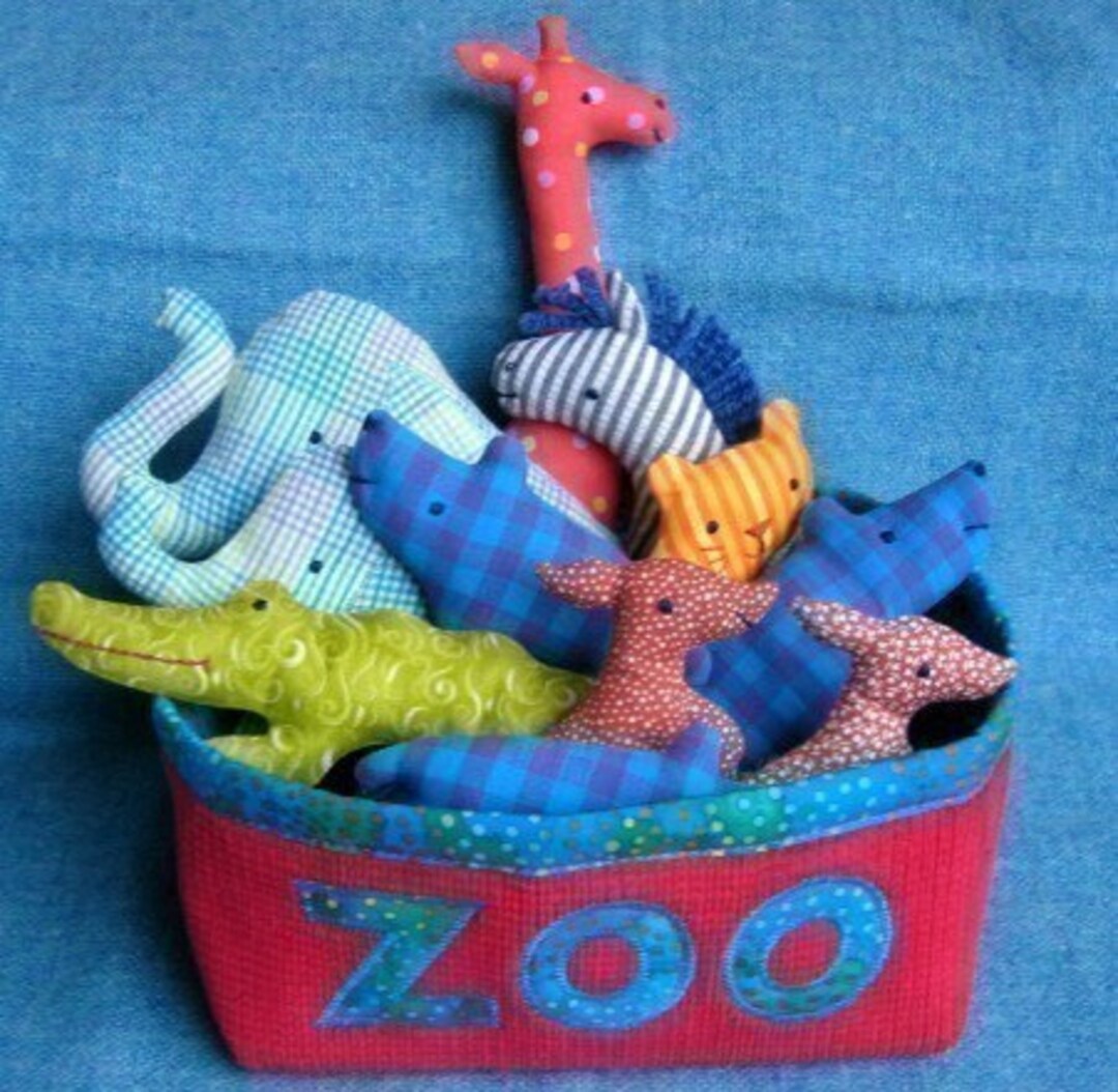 Zoo Set Little Softies PDF EMAIL Sewing Pattern, Zoo Animals, Simple