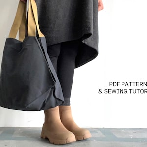 Sac fourre-tout de modèle de couture | Fourre-tout origami | Téléchargement instantané | PDF numérique | Sac cabas femme | Sac à provisions