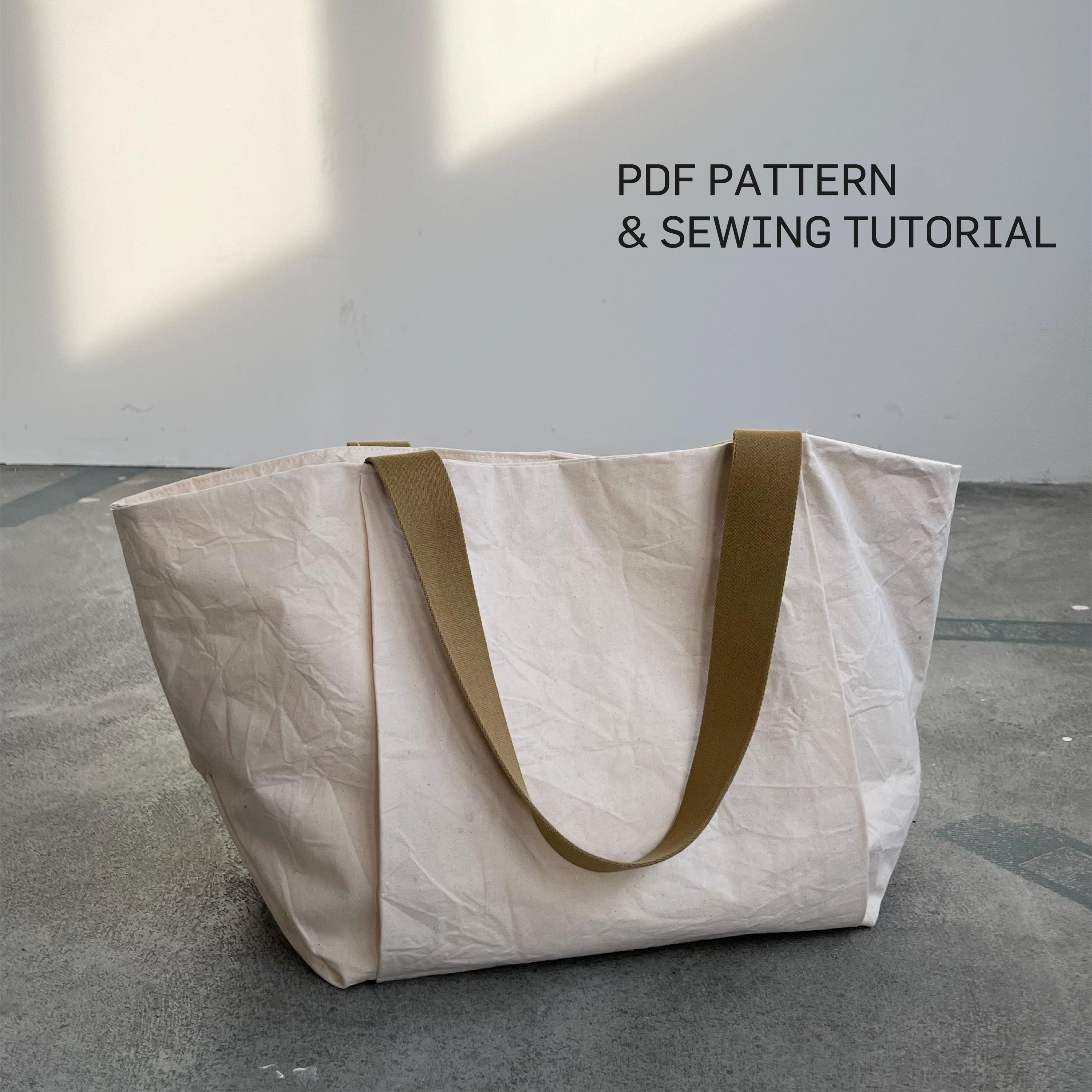 ショルダーバッグ・ポシェット GREEN STUFF Simple shopper bag 62 volume line ivory Green crochet tote bag
