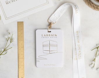 Labbaik Umrah Dua Cards With White Lanyard | The Muslim Journal Company