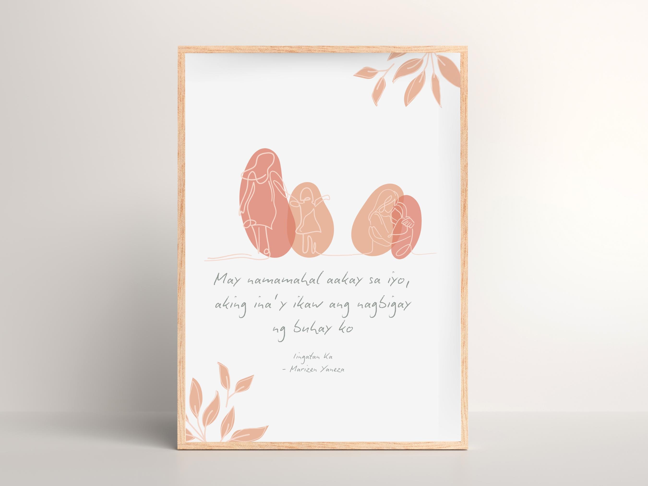 Filipino Wall Art for Mothers Day Gift Tagalog Wall Art Printable Poster Wall Decor, Printable Tagalog Wall Decor Gift for Mom Filipino