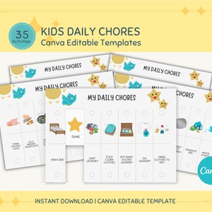 Daily Chore Chart for Kids Daily Routine Flip Chart Visual Schedule For Kids Responsibility Chart Daily Activity Checklist Kids To Do List