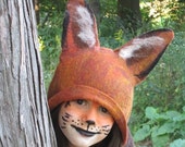 Fox Hat .Felted Wool Hat.  Kid Hat