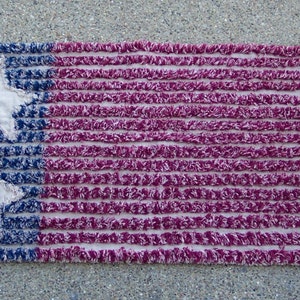 Primitive Americana Rag Quilt Old Glory Flag E PATTERN PDF