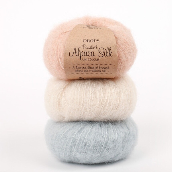 Drops Brushed Alpaca Silk alpaca silk yarn 25 g 140 m