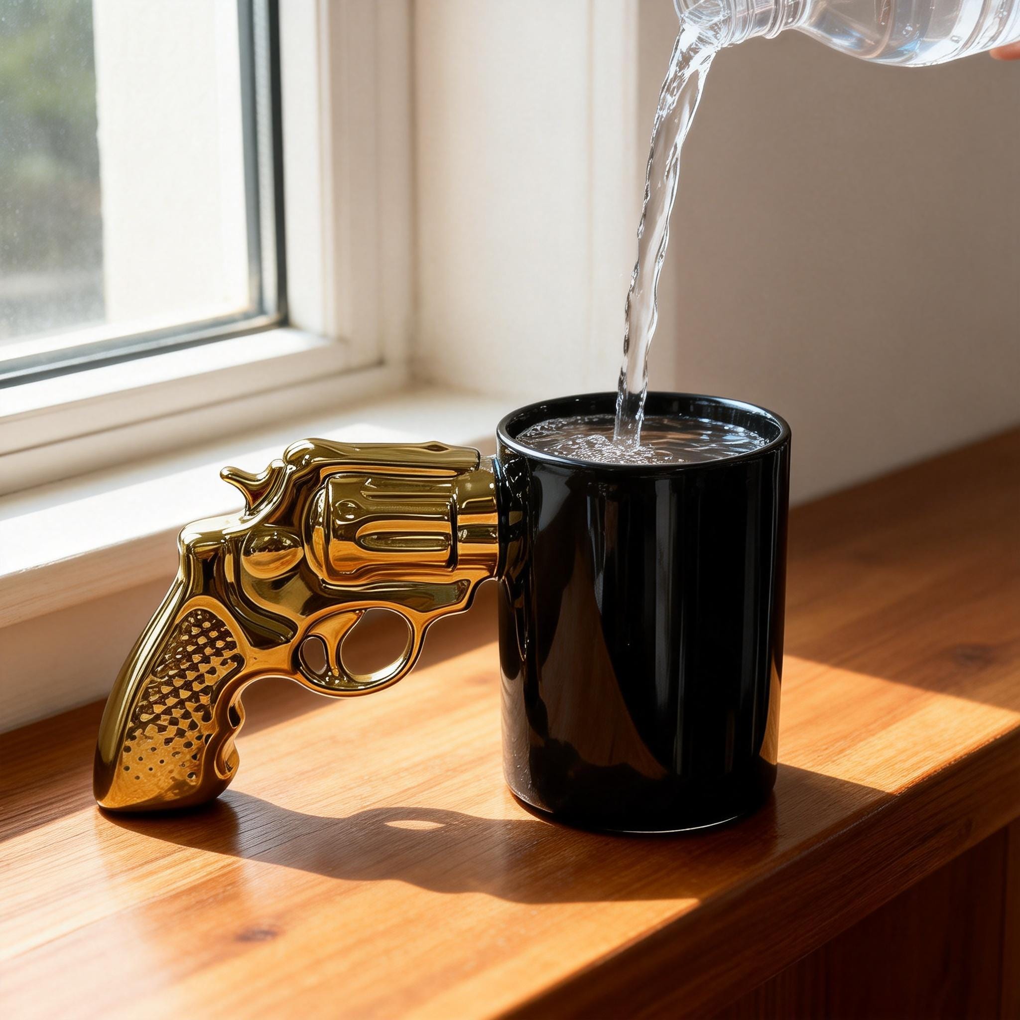 Revolver Tea Cup Revolver Shaped Ceramic Mug, Funny and Prank Gun Style Coffee Cup ...