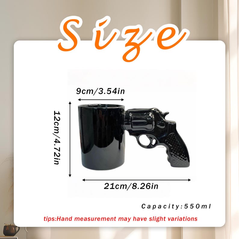 Revolver Tea Cup Revolver Shaped Ceramic Mug, Funny and Prank Gun Style Coffee Cup ...