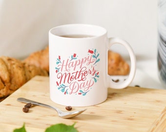 Flower Mama mug, Personalised Mama Gift, Mother's day Mug, Plant Lover Cup, Mom birthday Gift, Mom's garden mug