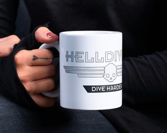 Helldivers Coffee Mug, Helldivers 2 Merch, Custom Coffee Mug, Customized Coffee Mug, gift ideas for him