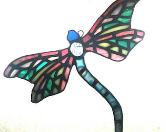 Dragonfly- Art Nouveau style Stained Glass