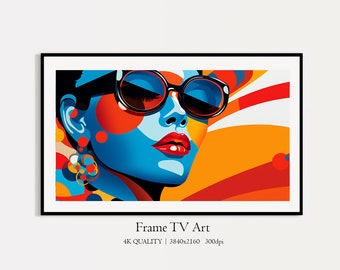 Neopop Samsung Frame TV Art, Vector Illustration Frame TV Art, Digital Download Art