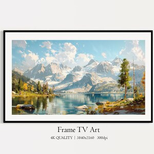 Wildtiere, Sommer, Nationalpark, Landschaft, Rahmen TV Kunst, Berg Ansicht Nevada, Ölgemälde, Berge See Landschaft Kunst jpg